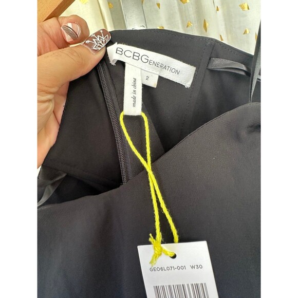 BCBGeneration NWT Semi-Formal Strapless Multi-Pleat Black Cocktail Dress 2 - Picture 4 of 6